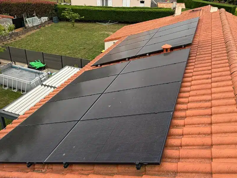 Avant l'intervention nettoyage panneaux solaires la jubaudière